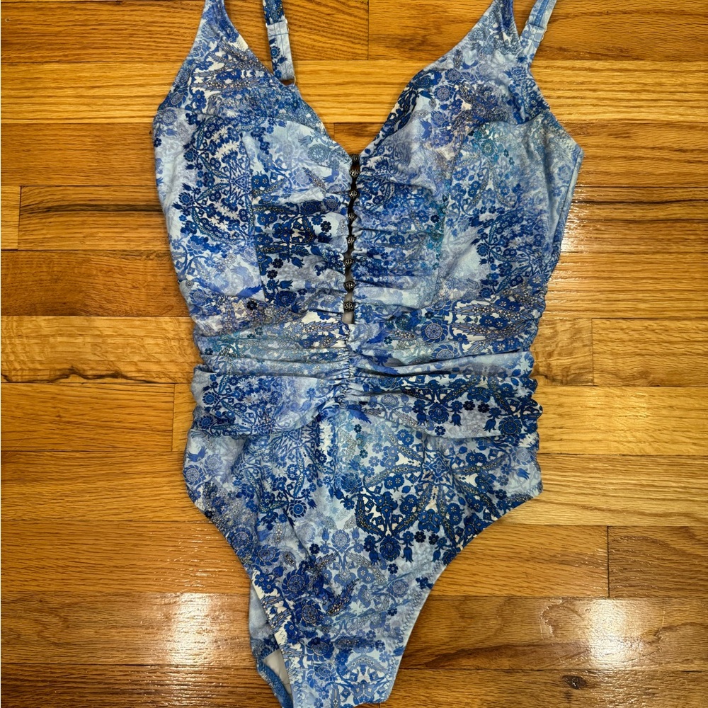 Gottex Blue Floral One Piece Swimsuit